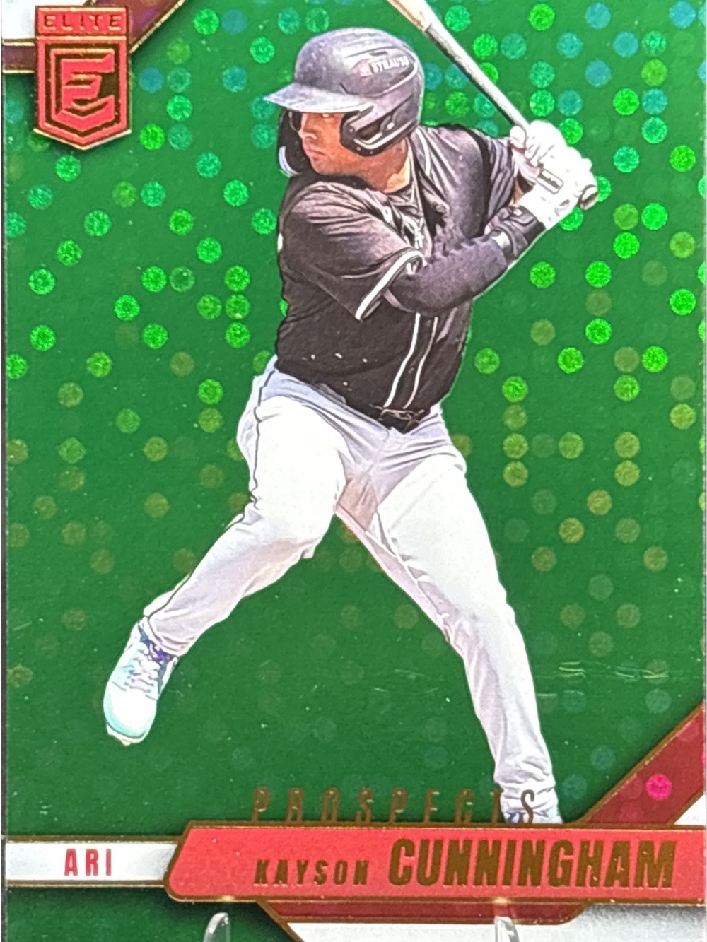 Panini Elite Green Dot Insert Kayson Cunningham Rookie Baseball Trading Card